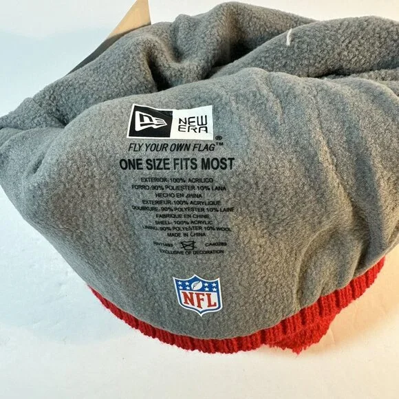San Francisco 49er’s New Era Winter Knit Hat Beanie Fleece Lined One Size NWT. - Picture 9 of 9